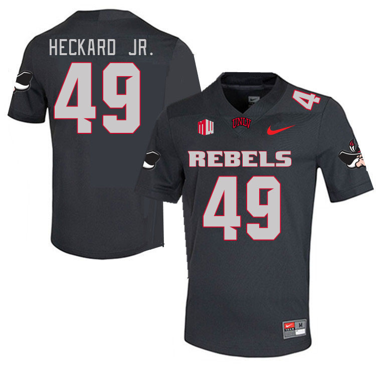 Men-Youth #49 David Heckard Jr. UNLV Rebels 2023 College Football Jerseys Stitched-Charcoal